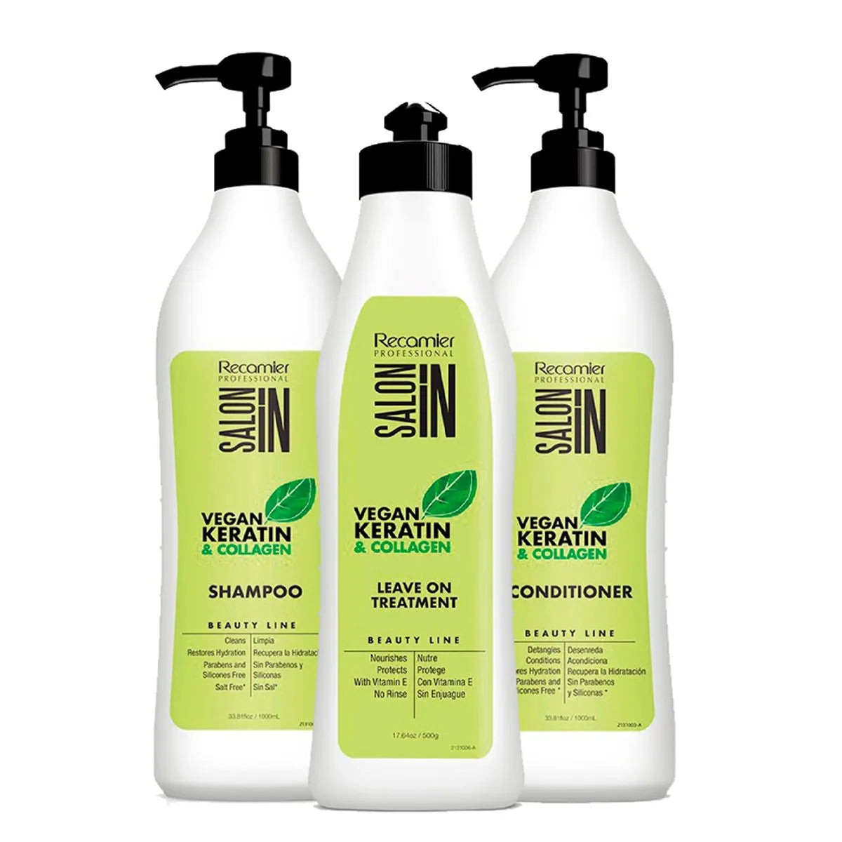 Saloon In Vegan Keratin Pack Sh + Trat 500g Gratis Acondicionador