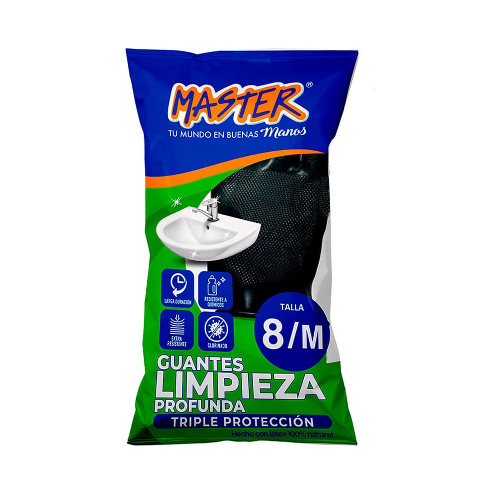 Master Guante para Limpieza Profunda Talla 8