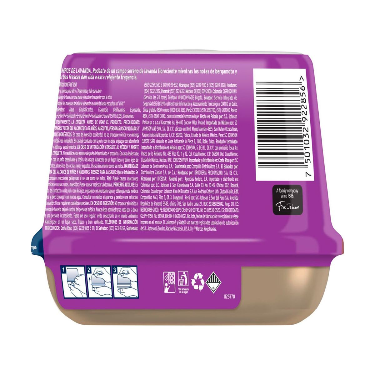 Glade Gel Cubo Campos de lavanda 180gr