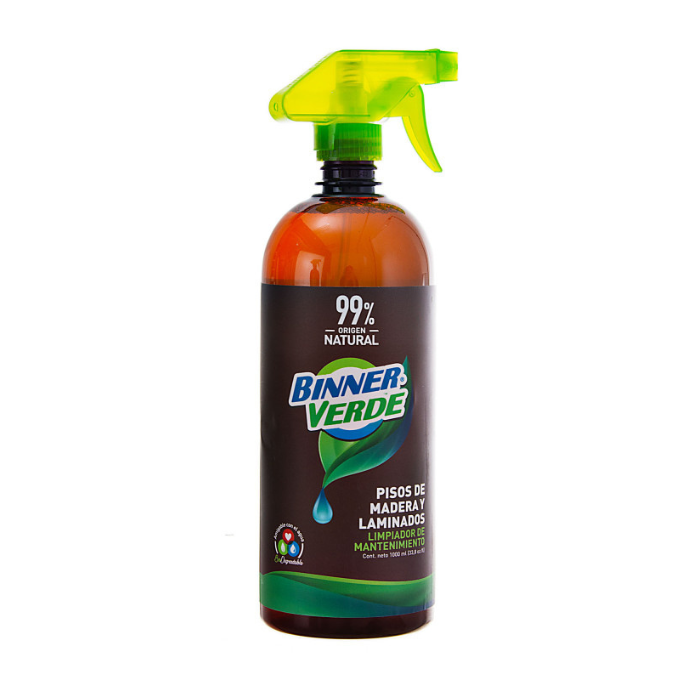 Limpiador para pisos madera / flotante Antibacterial / Natural / Biodegradable 1000ml Binner