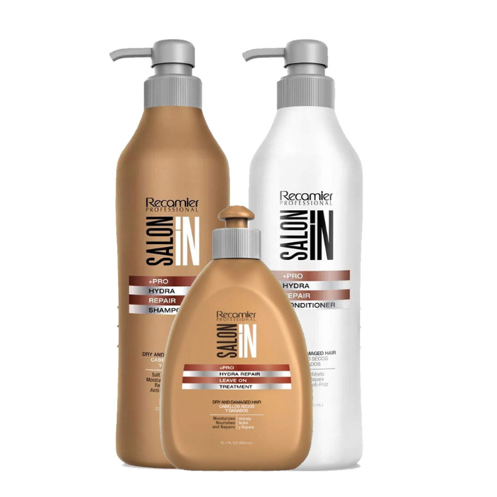 Salon In Hydra Repair Pack: Shampoo + Acondicionador + Tratamiento