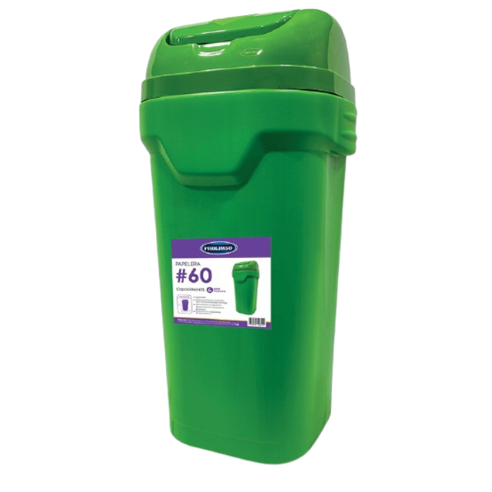 Papelera T/vaiven 60Lt Prolimso