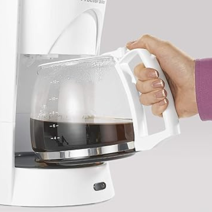 Proctor Silex 48521RY Cafetera compacta, 12 tazas, color blanco
