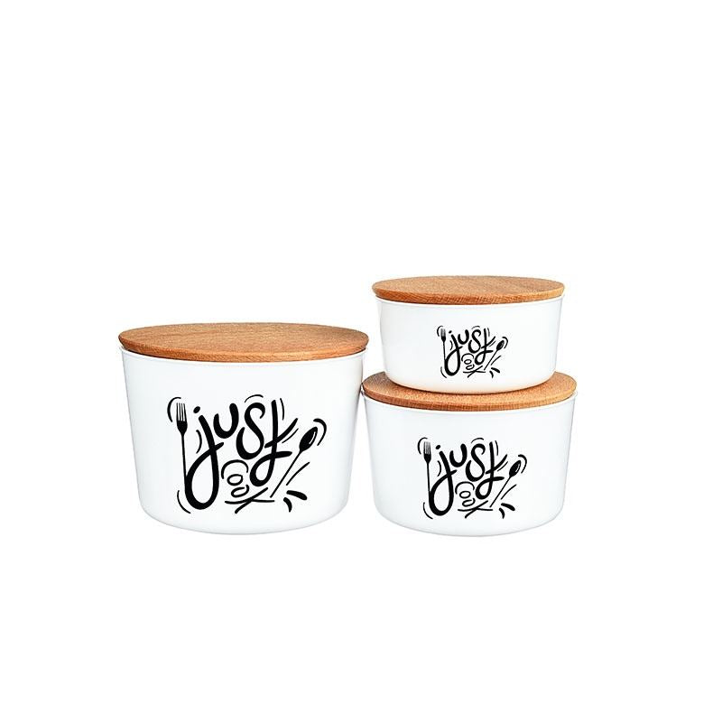 Titiz WoodCut Juego de 3 Recipientes Para Guardar