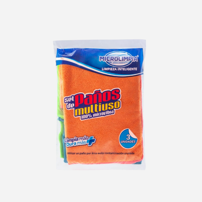 Paño Microfibra Microlimpia Pq X3 Unidades