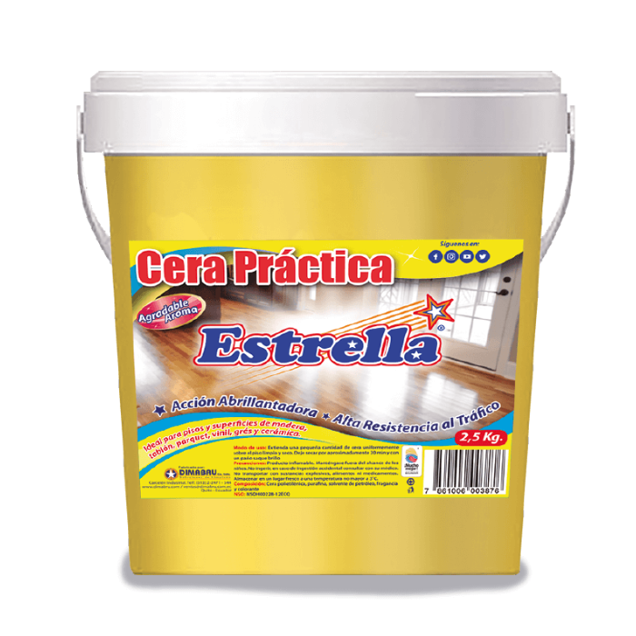 Cera en balde estrella 2.5 kg