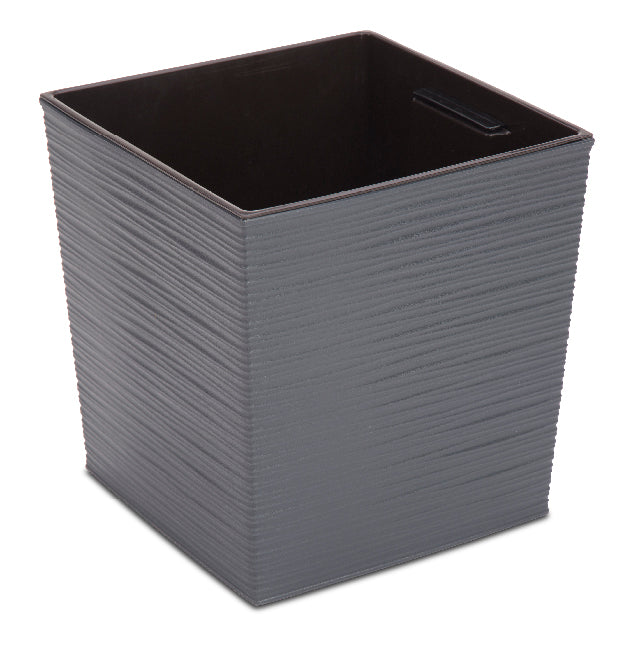 Maceta Cuadrada Estilo Piedra 25x25x25 Cm C/sist. Riego