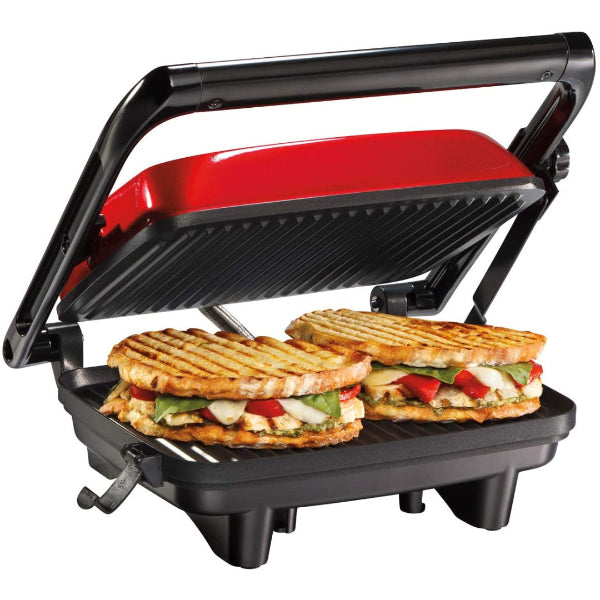 Sanduchera panini Hamilton Beach 25462Z 2 Sandwiches Color Rojo