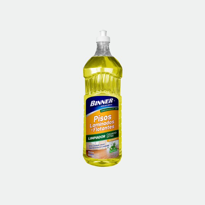 Limpiador de Mantenimiento Binner para Pisos Laminados y Flotantes 1000ml tapa Pull Push