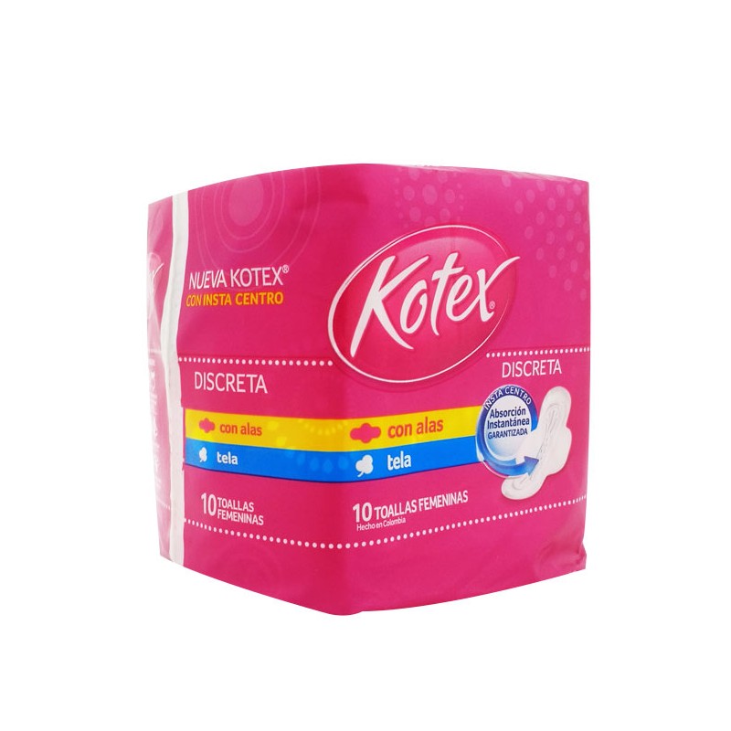 Kotex Toallas Discreta con Alas